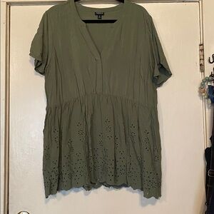 Torrid Olive Green Blouse